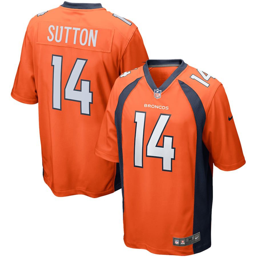 Men Denver Broncos #14 Courtland Sutton Nike Orange Game Player NFL Jersey